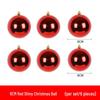 Red Shiny & Matte Glitter Christmas Ball Ornaments - Plastic Hanging Decorations (6-30cm) for Festival Scenes