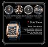 OLEVS 2958 Herrenuhren Top-Marke Quadratisches Zifferblatt Edelstahl Wasserdicht Leuchtend Sport Chronograph Quarz Armbanduhr für Mann