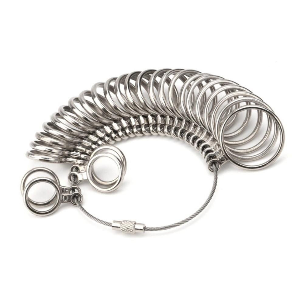 Aluminum Ring Measurement Tool Accurate Measurement Finger Ring Gauge Kit Jewelry Sizing Measuring