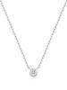 Round Solitaire Cubic Zirconia 925 Silver Necklace N059-01H