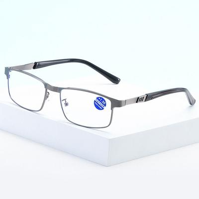 Rectangle Anti-Blue Light Reading Glasses Metal Hyperopia Glasses Presbyopia Eyeglasses  Office