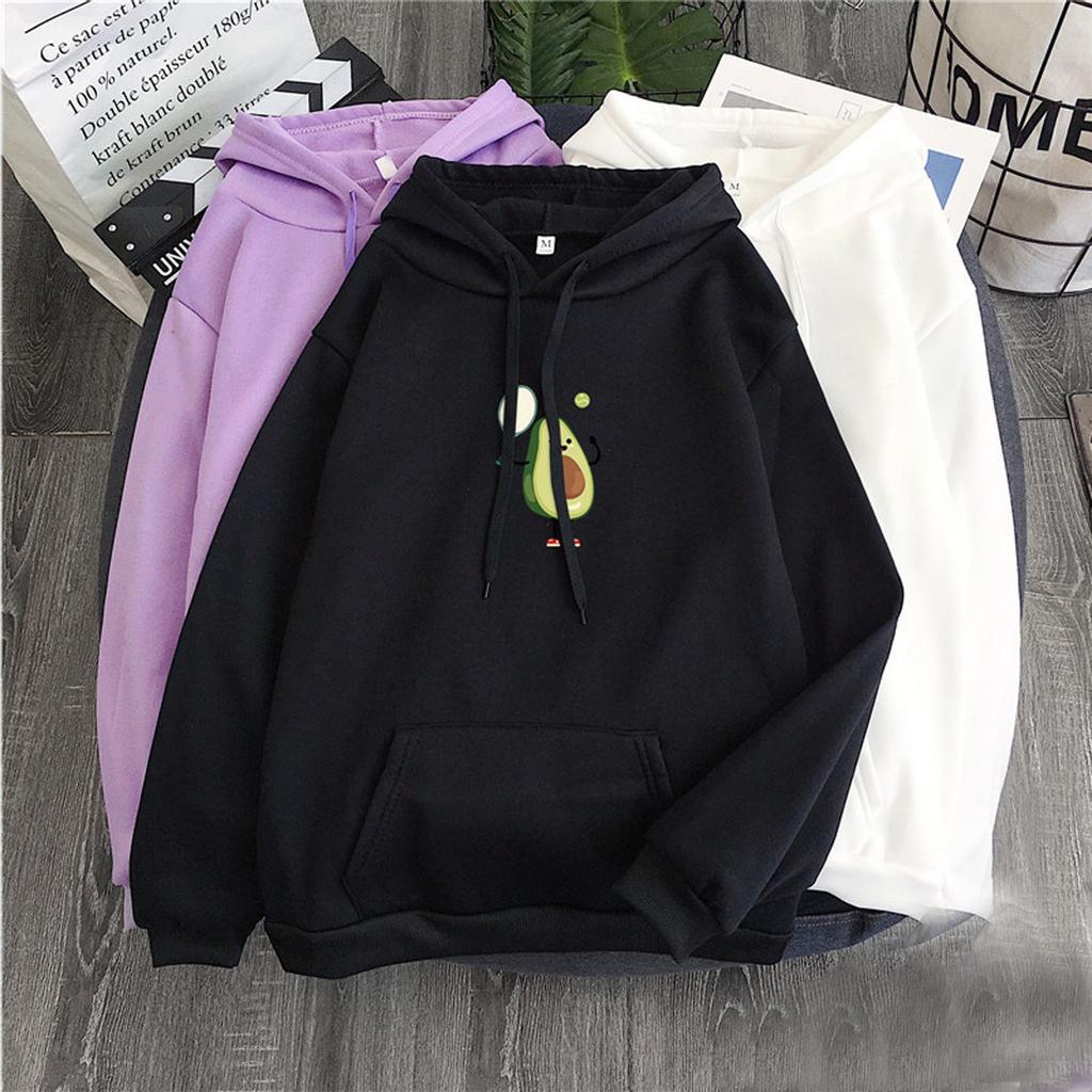 Womens Long Sleeve  Hoodies Drawstring Pullover Print Loose Sweatshirts