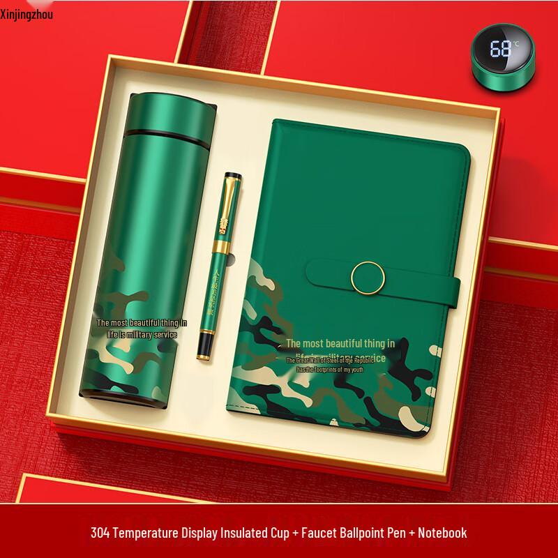 Xinjingzhou Military-Themed Insulated Travel Mug Souvenir Set