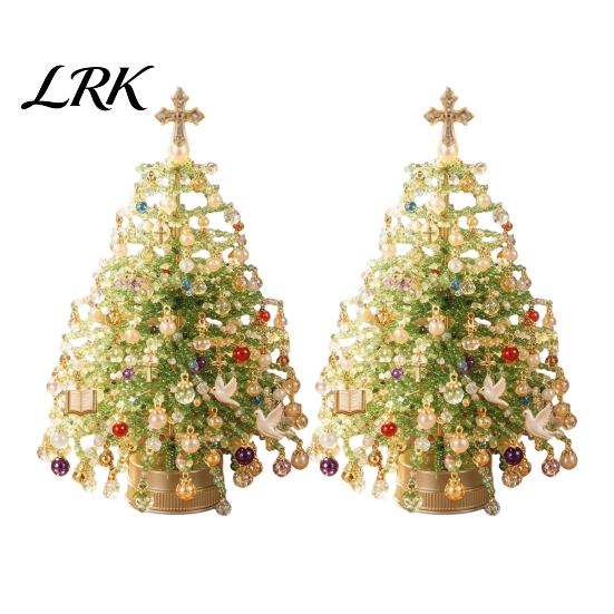 Kerstboom Kralen Knutselen DIY Handgemaakt Kralen Mini Tafelblad Kit, Kristallen Kerst Feestelijke Bureau Decoratie Set, Ornament voor Plank Openhaard Decoratie, Vakantie