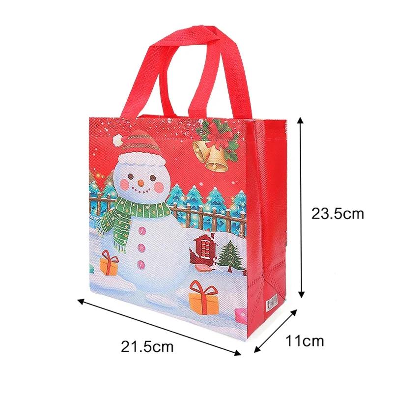 Christmas Gift Bags Non-Woven Reusable Holiday Handbag For Presents Wrapping Pouches Home Xmas New Year Party Decoration Gifts