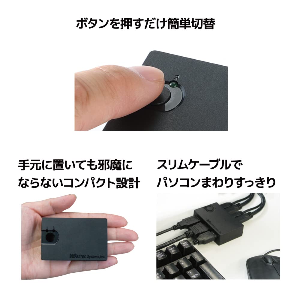 RATOC Systems HDMI PC Switcher 2 Black (for PCs) RS-230UHA