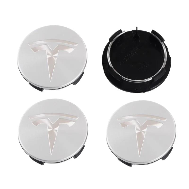 4 Stück für Tesla Model 3 Model Y Abzeichenabdeckungen Radkappen 4 Stück 56mm Radnabendeckel für Tesla Model Y X S 2023 Auto Zubehör Stil