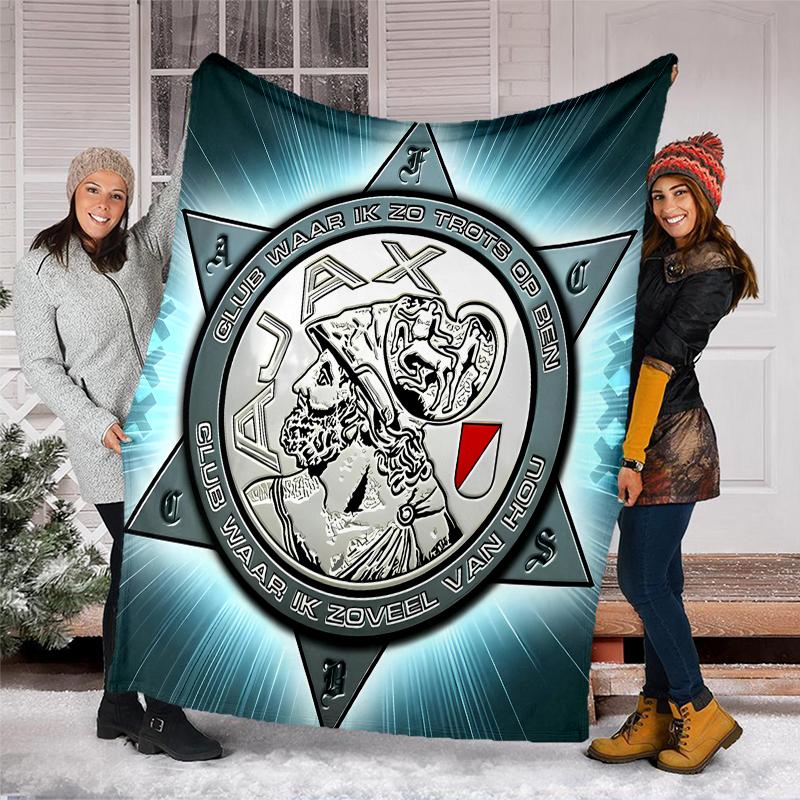 AFC Ajax printed throw blanket—soft,warm;versatile blanket for all seasons—perfect as &air-conditioning throw,nap blanket