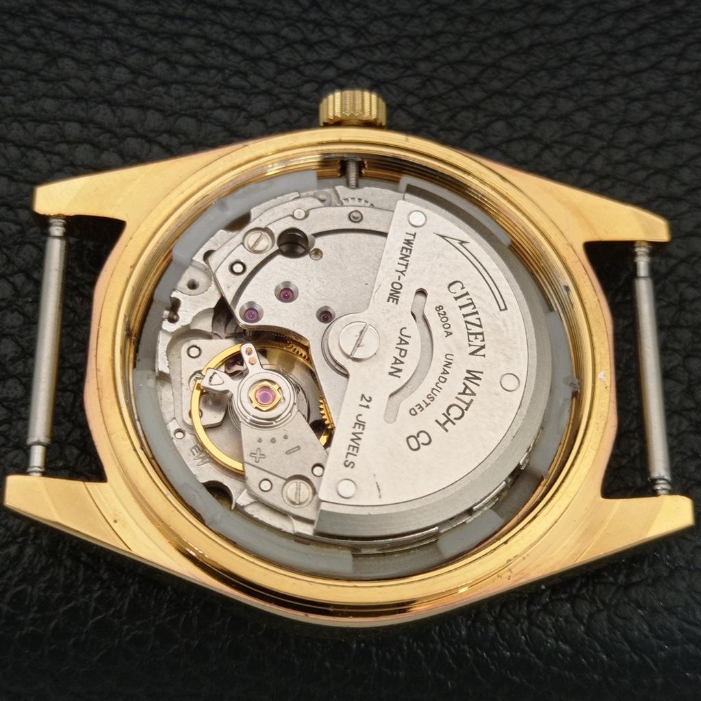 VINTAGE CITIZEN AUTOMATIC 8200 REFURBISHED JAPAN MENS BROWN DIAL WATCH a445352-1