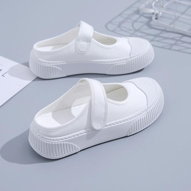 Nová Móda Letní Poloviční Péče Bílé Boty Prodyšné Ležérní Dámské Boty Pohodlné Prodyšné Přenosné Dámské Pantofle