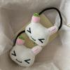 1/2Pcs Cute Strawberry Plush Bunny Hair Scrunchie Elastic Non-Slip Hair Tie Ponytail Holder Women Daily Hairstyle Accessories