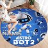 ASTRO BOT Custom Name Round Area Rug,Carpet Rug for Living Room Bedroom Sofa Playroom Decor,Non-slip Floor Mat