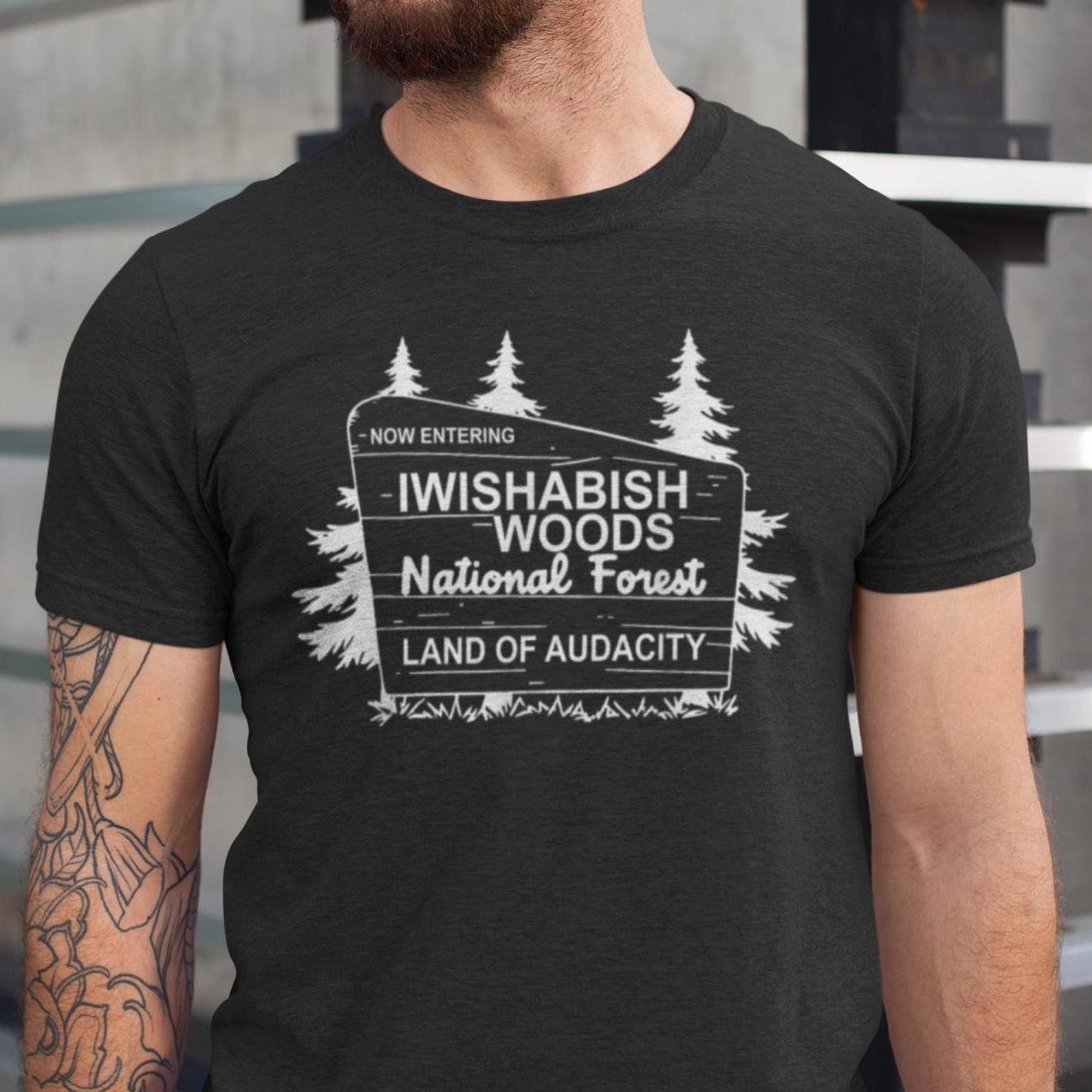 Iwishabish Woods Unisex Shirt, Hiking T-Shirt, National Forest tee, Sarcastic Camper Gift S