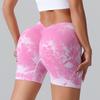 Peach Hip Tight Tie Dye Sports Shorts For Slimming And Slimming, Yoga Shorts With High Waist And Hip Lifting, Yoga Shorts For Women