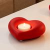Hjerte Lysestage Hjerteformet Keramisk Lysestageholder Lille Lysholder til Bryllupsfest Jubilæum Valentinsdag