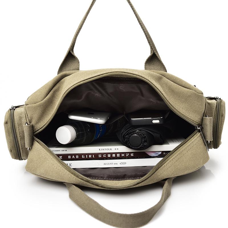 Men Crossbody Bags Male Canvas Shoulder Bags Boy Messenger Bags Man Handbags for Travel Casual Large Satchel Grey
