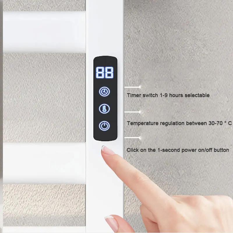 Electric Towel Pole Aluminum Alloy Towel Rack Household Bathroom Intelligent Heating Constant Temperature Storage Rack Towel Bar
