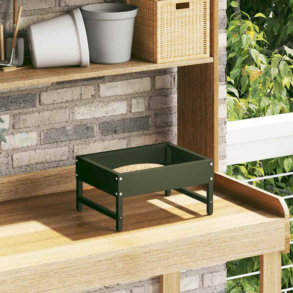 Bird Feeder Olive Green 34 X 26 X 16 Cm Cold Rolled Steel