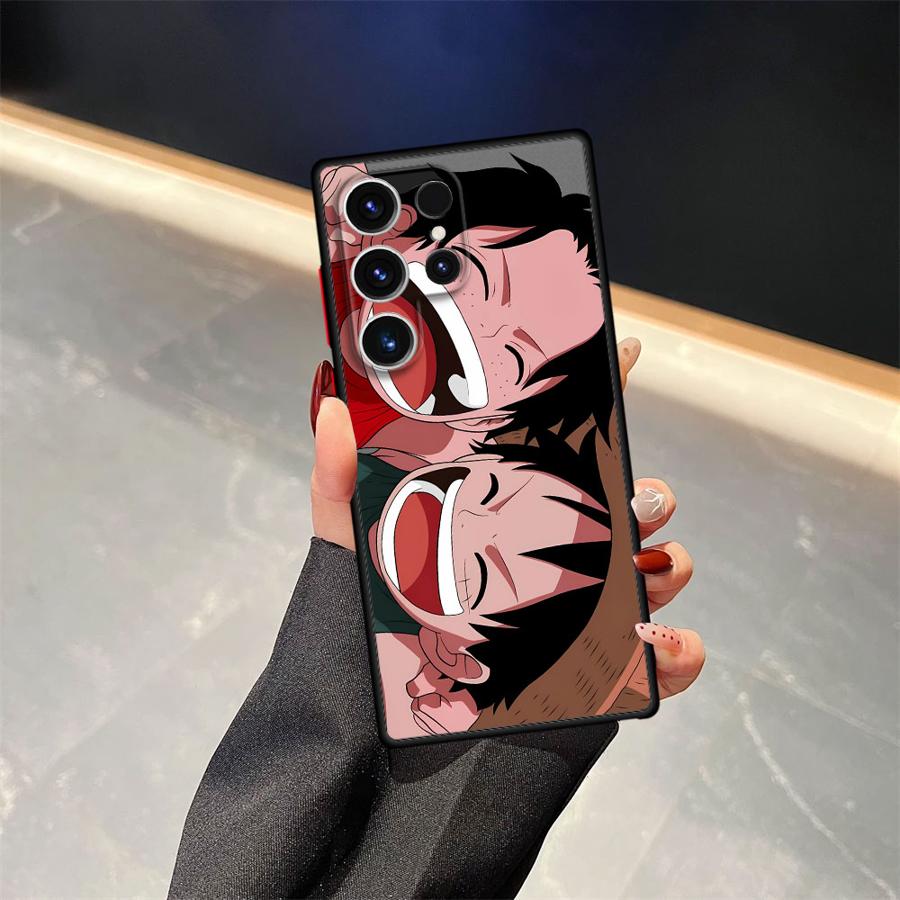 Funda Back Phone Cover Case for Samsung Galaxy S24 Plus S21 S23 FE S25 Ultra S20 FE S22 S26 Note 20 Ultra 10+ One Piece Anime