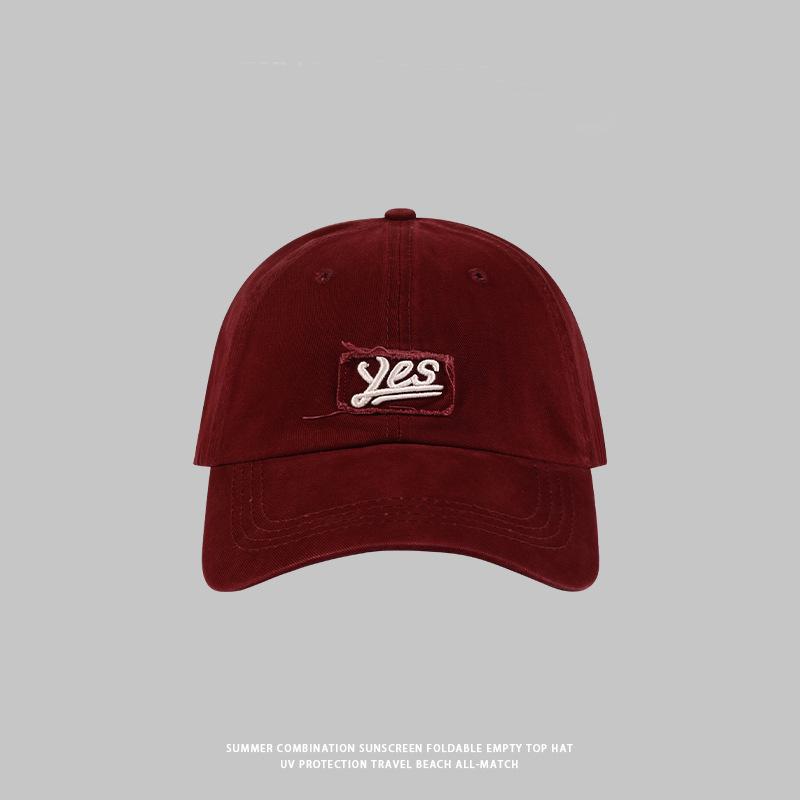 Washed Embroidery Letter Soft Top Baseball Cap Children's Autumn New Versatile Sunshade Couple Cap Men's Tide