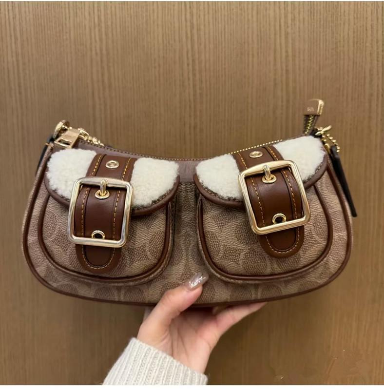 Koujia 2024 Women's Ashton Retro Underarm Baguette Motorcycle Shoulder Bag