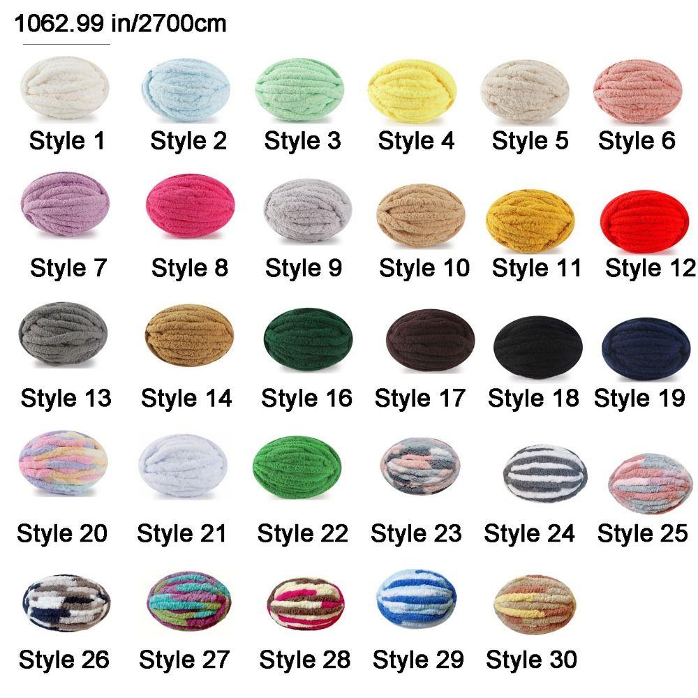 Chenille Chunky Yarns Multi-color Large Ball Thick Yarn Ball Hand-Knitted Soft Icelandic Scarf Yarn for Blanket Knitting