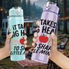 1PC Teacher Inspirational Quote 750ml Color Plastic Sports Water Bottle Leakproof Flip Straw Lid For Sports Office Home Use