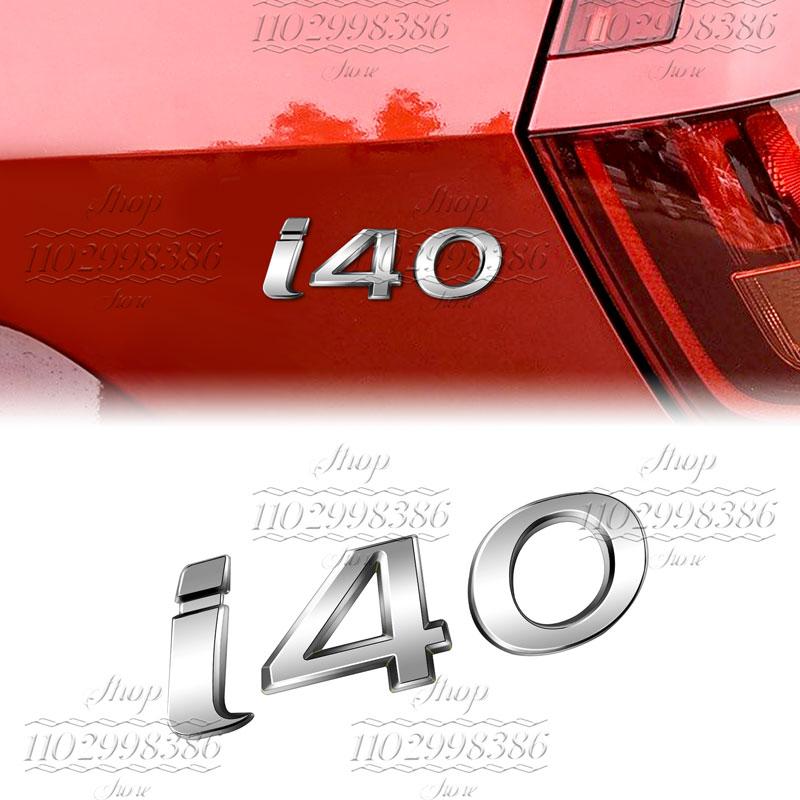 1 Pezzo Cromato 3D Metallo Styling Auto Lettera Emblema Decorazione Portellone Posteriore Per I10 I20 I30 I40 Logo Targhetta Adesivo Accessori