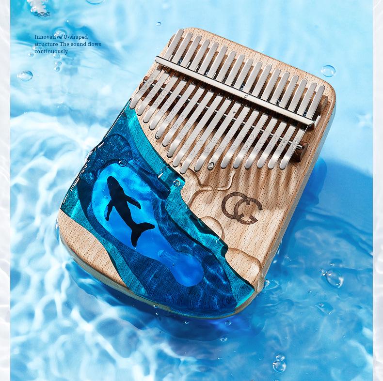 CEGA 21-Key Resin Kalimba Thumb Piano - Small Musical Instrument, Perfect Gift for Children's Day