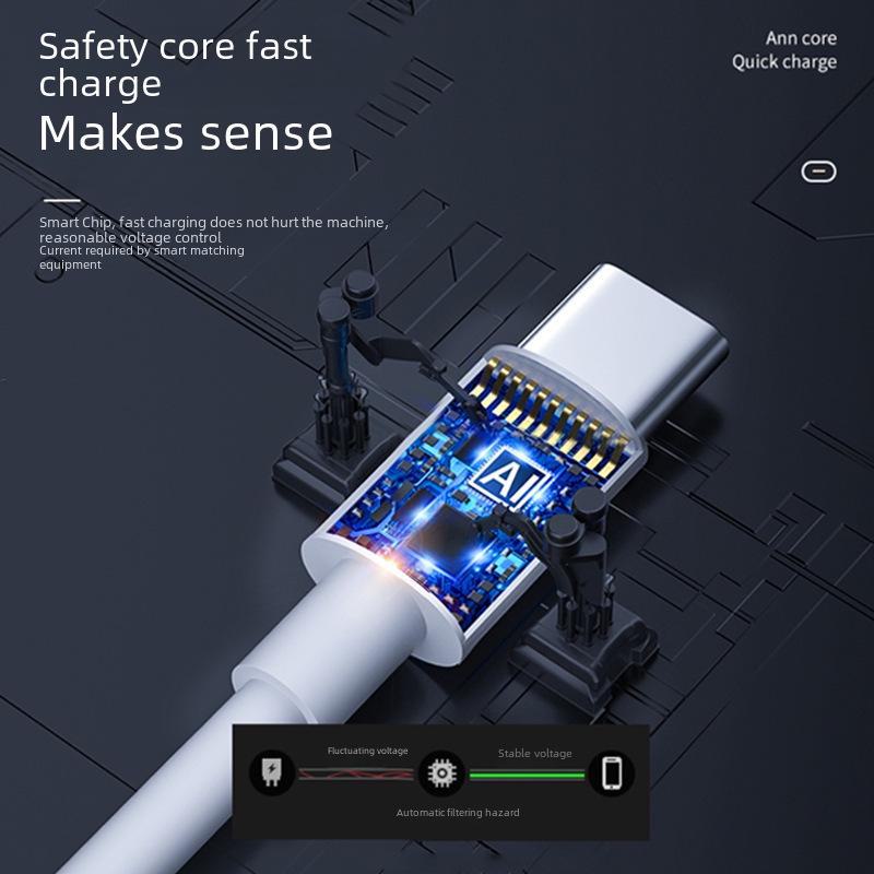 "Dual USB-C Data Cable: 3A Fast PD Charging for Huawei Devices, Tablets & Power Banks"