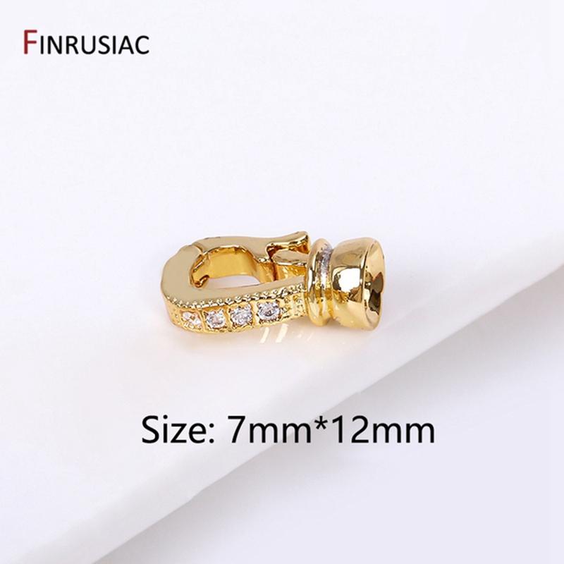 

18K Gold Plated Brass Decoration Connector Fastener Lock Clasps Pearl Clasps For DIY Needlework Beading Pearl Jewelry Making 2 pieces