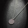 European & American Simple Round Pendant Chain Necklace – Elegant & Versatile Accessory