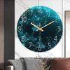 12-inch Geometric Starry Sky Glass Wall Clock - Silent Decorative Living Room Clock