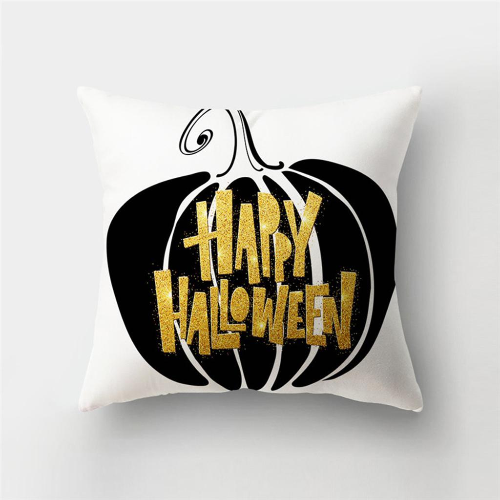 Halloween Theme Horror Pumpkin Print Pattern Cushion Cover Home Living Room Sofa Decoration Polyester Zipper Pillow Pillow Cover