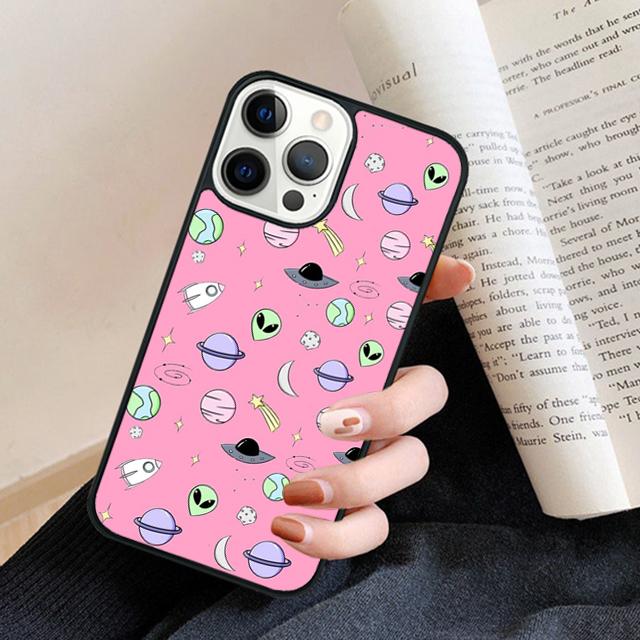 Cartoon Alien Phone Case Cover For iPhone 17 Air 16 15 14 Plus 12 13 Pro Max Coque Shell Fundas