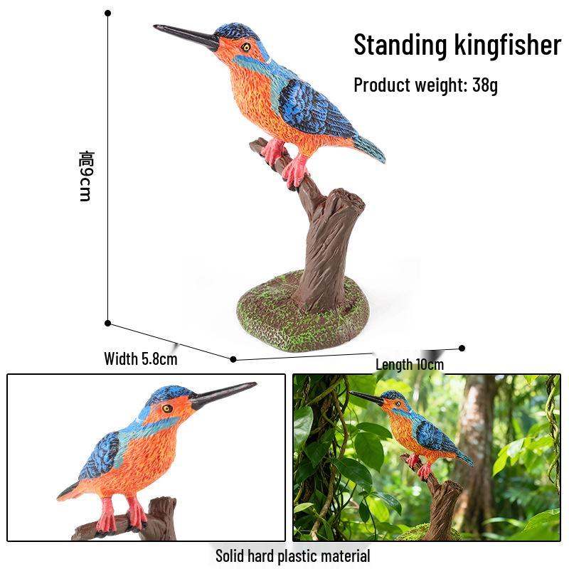 Children's Animal Simulation Toy Set: Eagle, Falcon, Secretary Bird, Owl Figurines