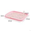 Dog Potty Training Tray, Removable Cat Litter Box, Reusable Box with Mesh Grids for Small