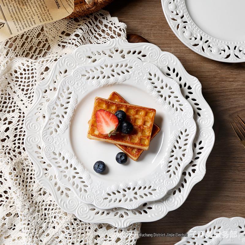 Embossed French Dessert Plate - Afternoon Tea & Western Food
