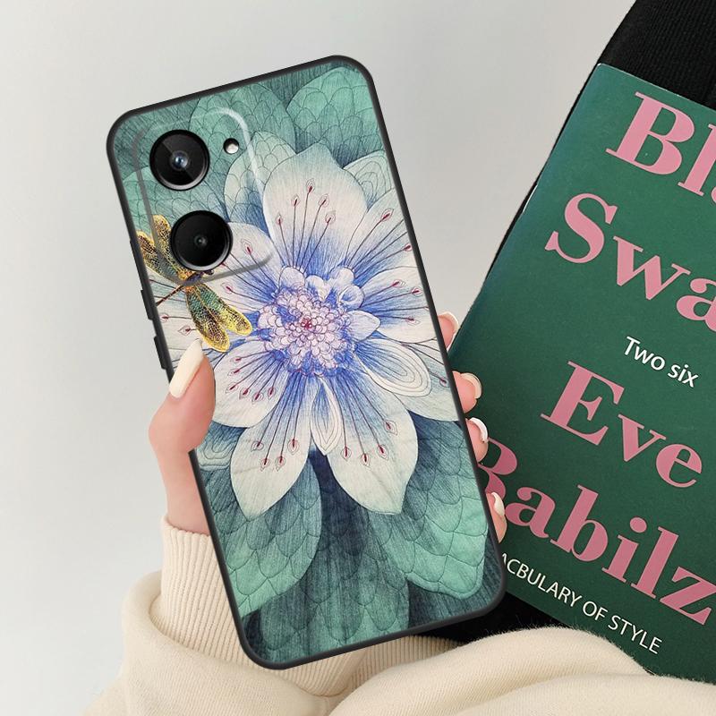 Dragonfly Animal Art For Realme 12 9 10 11 Pro Plus GT5 C67 C55 C53 C51 C35 C33 C30 C25s C21Y C11 GT Neo 5 Case