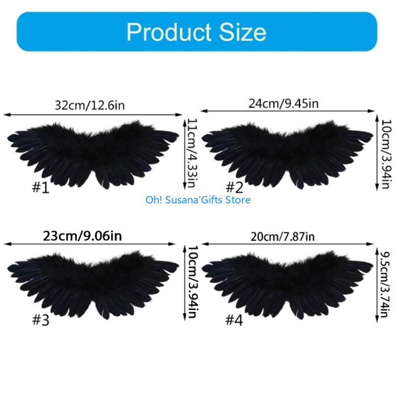 090D Portable Kids' Wing Decoration Stylish Feathered Wing for Youngsters and Cosplays and Masquerades