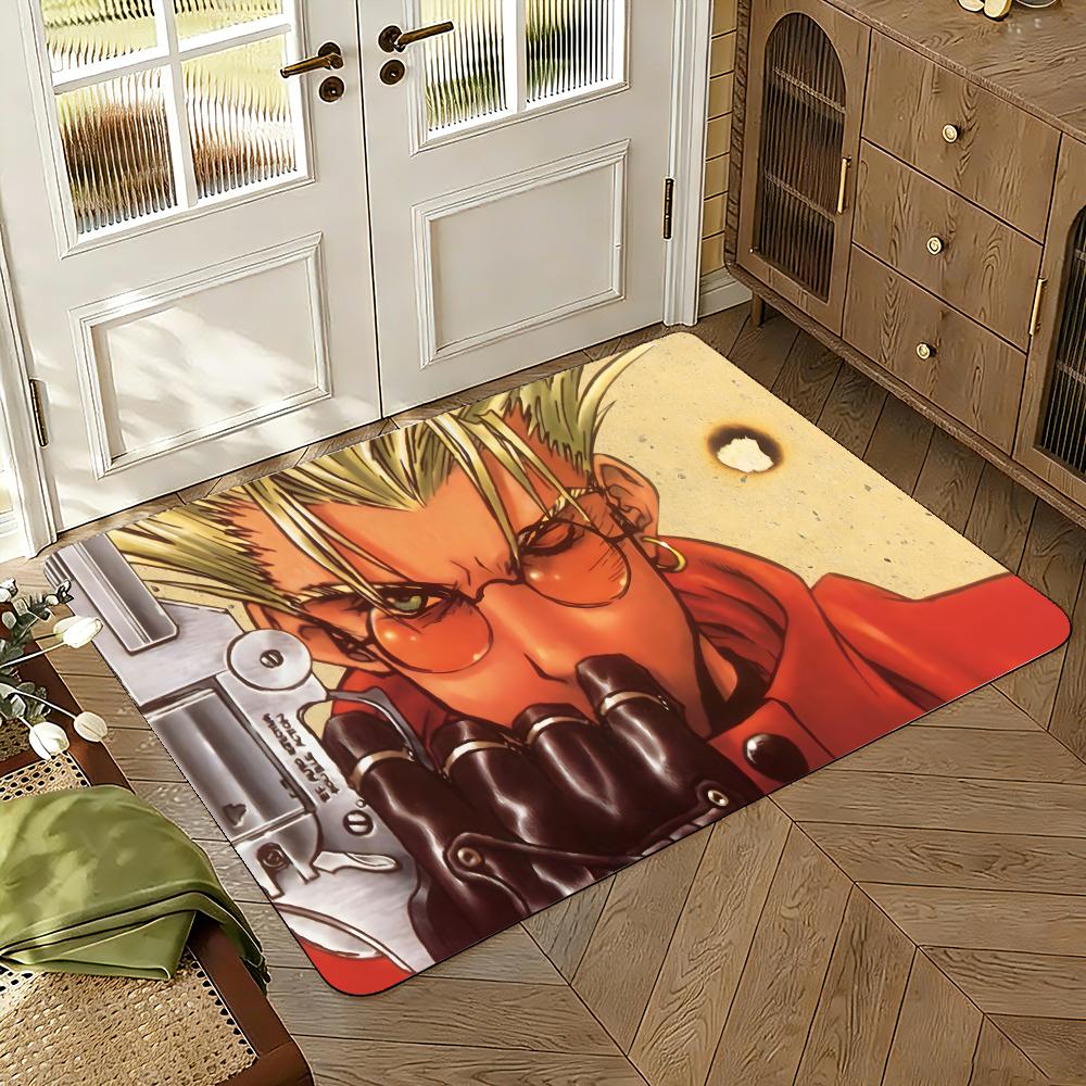 Anime TRIGUN STAMPEDE Floor Mat Floor Mat Soft Flannel Non-Slip Door Rug for Living Room