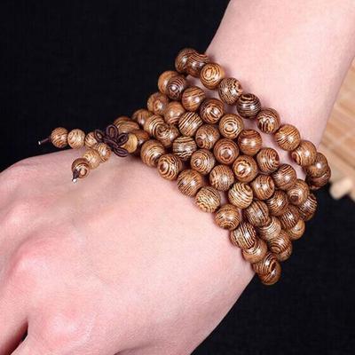 Heißer Verkauf Spezielles tibetisch-buddhistisches Holzperlen Armband Schmuck Buddha Gebetsperlen Mala Armband Rosenkranz