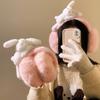 Portable Rabbit Plush Earmuffs 3D Bunny Fluffy Earmuffs Fashion Winter Ear Covers  For Women Ladies