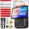 Jinzheng Portable KTV Speaker with 17-inch Rotating Screen & Dual Mics (CN Version)