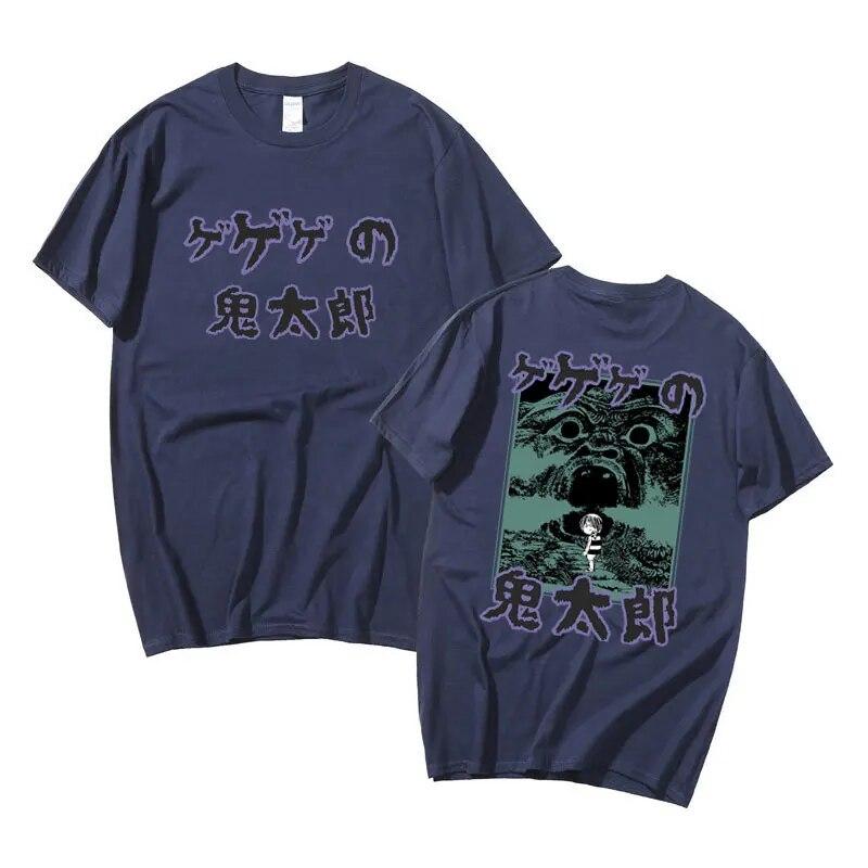 Japonské Anime Gegege No Kitaro Grafické tričko Unisex Dámské Unisexga Oversized trička Pánské tričko z čisté bavlny Unisex Vintage trička