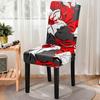 Red Series Flower Pattern Elastic All -Inclusive Dining Chair Cover Dust -Proof Washable Gaming Chair Protector Room Decor
