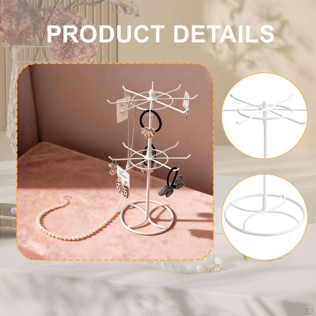 2 Tier Keychain Display Stand Earring for Earrings Exhibitions Necklace