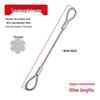 Rust-Proof, Wear-Resistant Steel Wire Rope with Aluminum Head - High Load-Bearing, Corrosion-Resistant, Thickened for Outdoor Industrial Safety