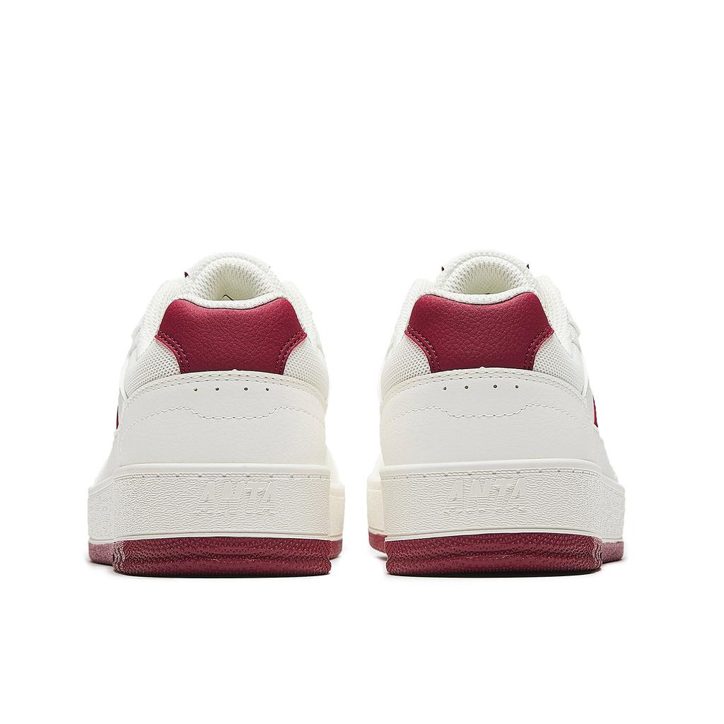 Anta Year 2 Simple Versatile Classic Fashion Durable Lightweight Low-Top Skate Shoes Kids Sneaker White Red 922548068-6