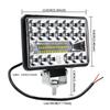 2Pcs 60W 3x5 Zoll Chrom Rechteckige LED Scheinwerfer Off-road Dach Suchscheinwerfer